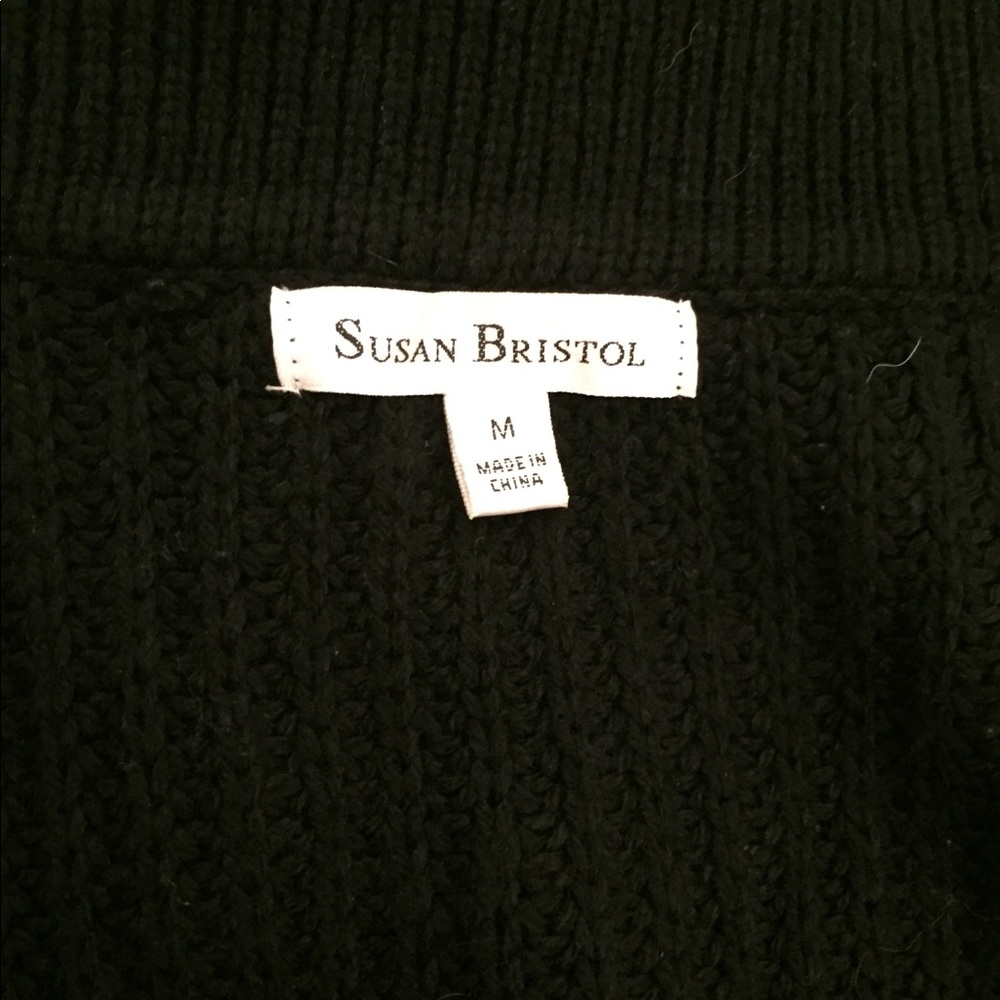 Susan Bristol Long Black Cardigan. Size M.